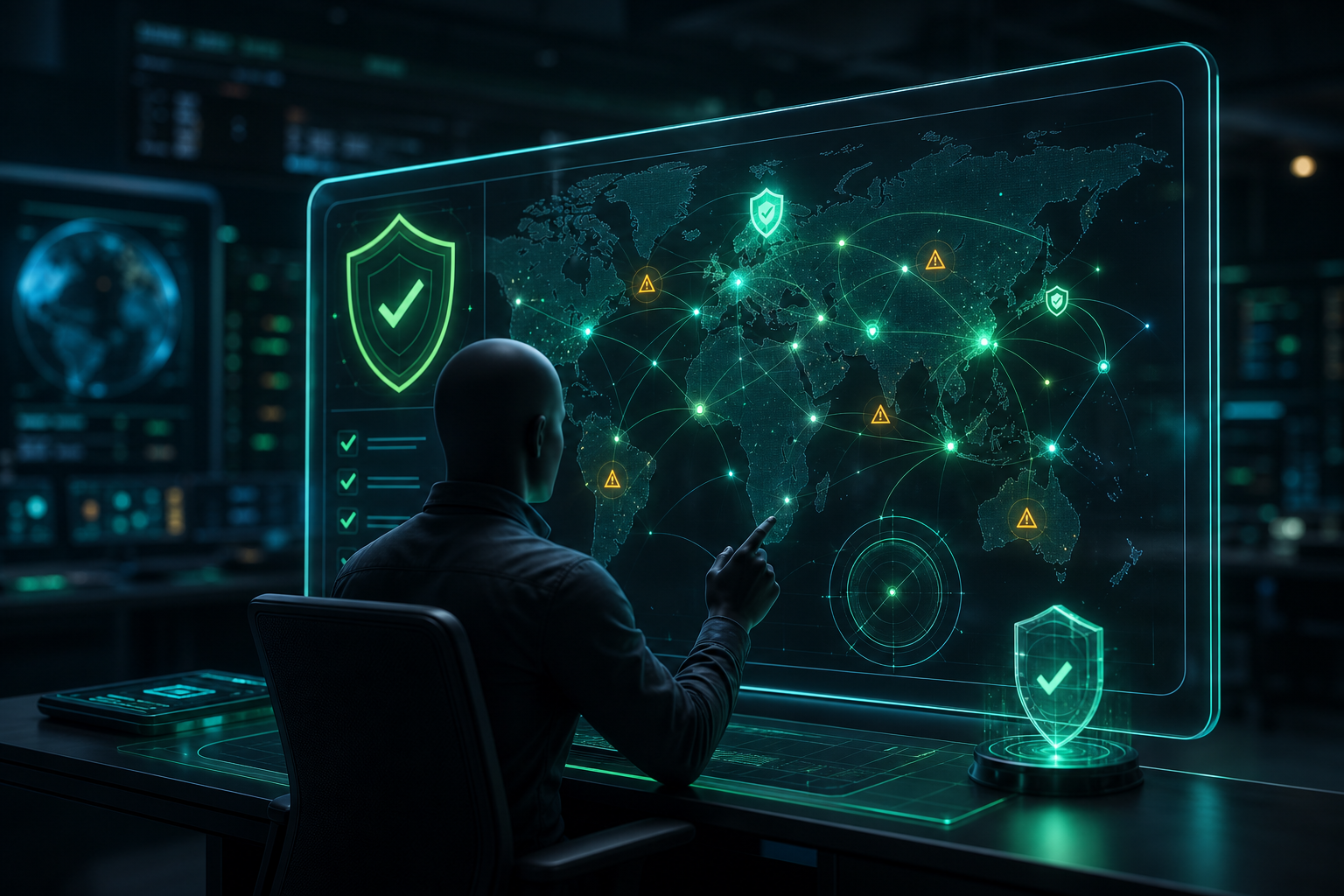 Analyste examinant une cartographie de risques de cybersécurité