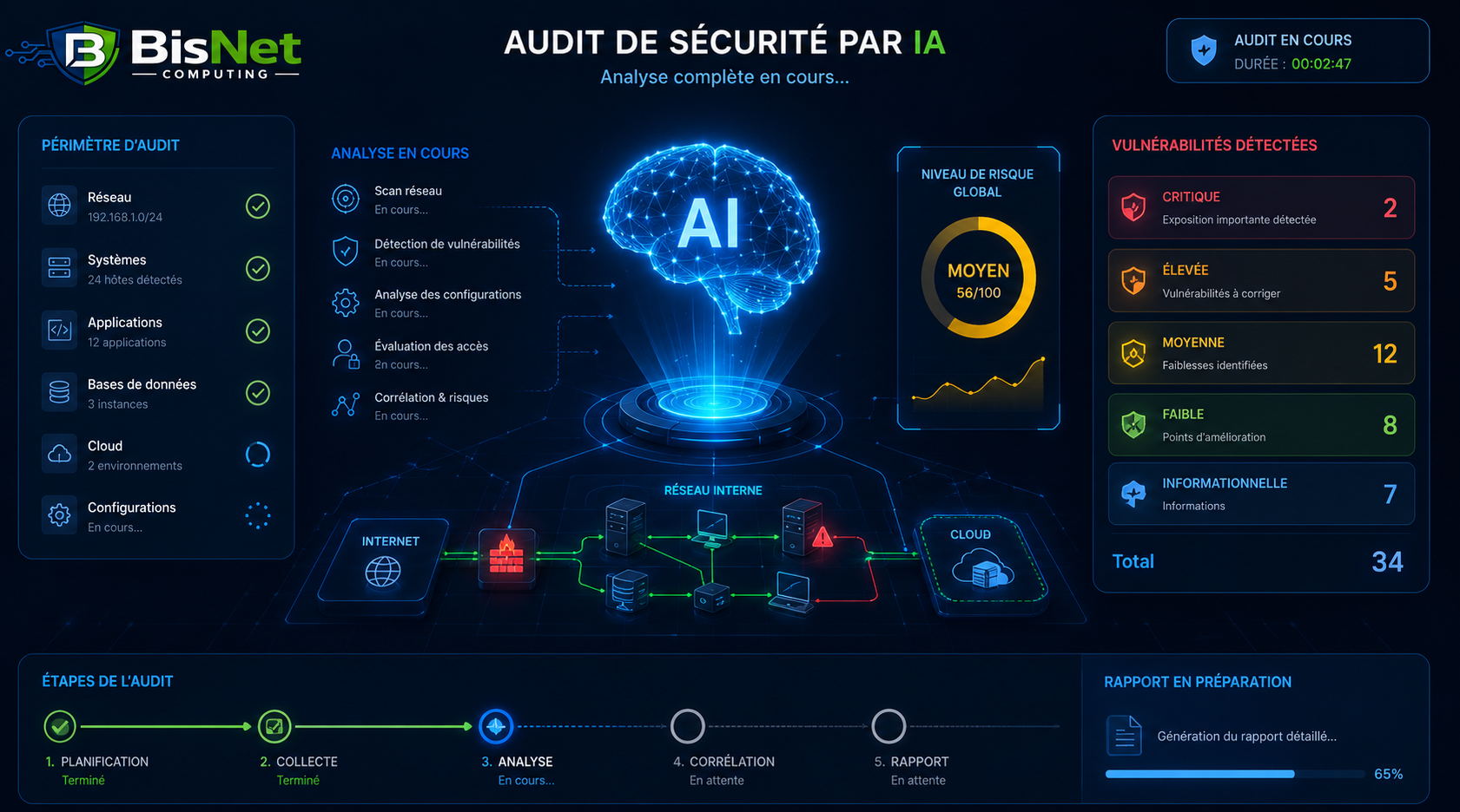 Image de fond de la simulation d'audit BISNET